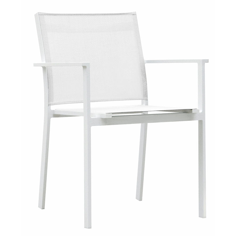 SILLA C/BRAZOS CONCEPT ALUM.BLANCO TEXT.BLANCO
