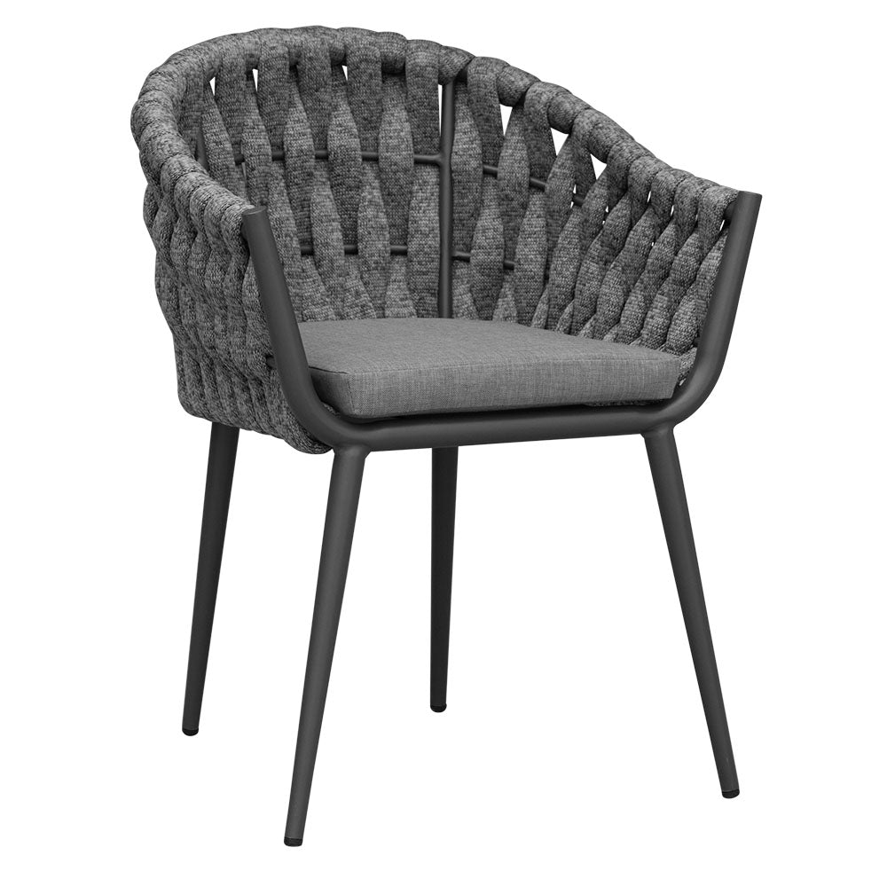 SILLON MODELO VIKEN ALU BLANCO TEJIDOS GRIS CLARO