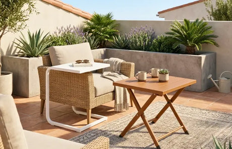 Cómo elegir mesas auxiliares para terraza y aprovechar mejor el exterior